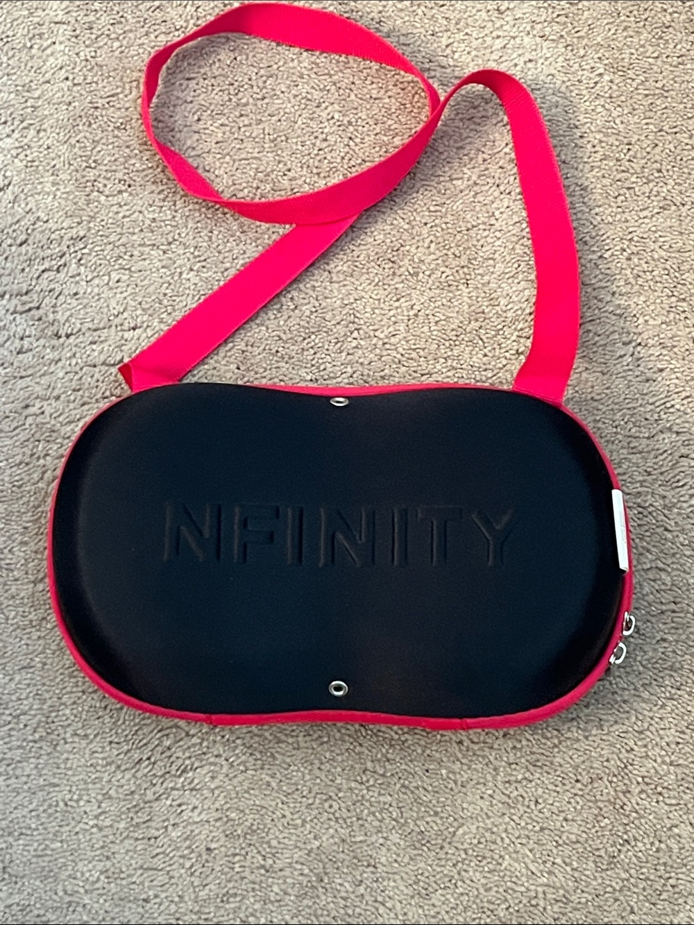 NEW NFINITY Black Hard Shell Crossbody Shoe Box